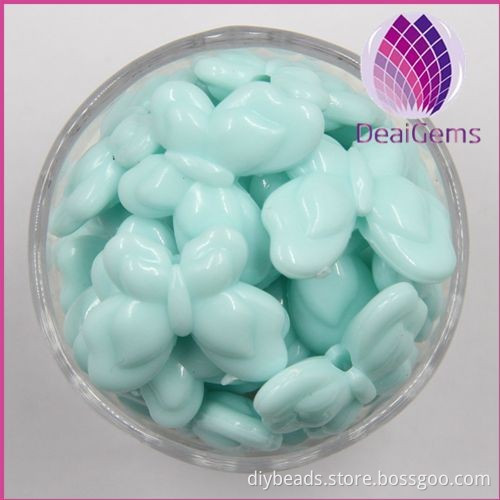 hot sale Bulk acrylic19mm butterfly beads for diy jewerly